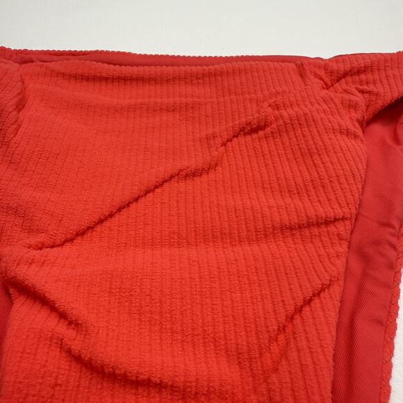 Free People x Toast Signature Stitch Ribbed Bikini Bottom Size XL Fire‎ Coral - Picture 3 of 7